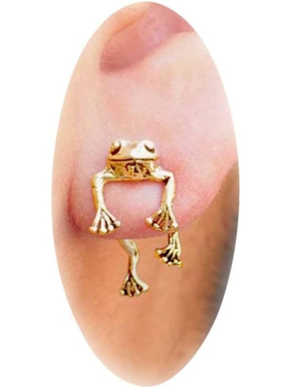 Women's gold Push Back Cute Stuff Vintage Shaped Stud Animal Frog  Earrings